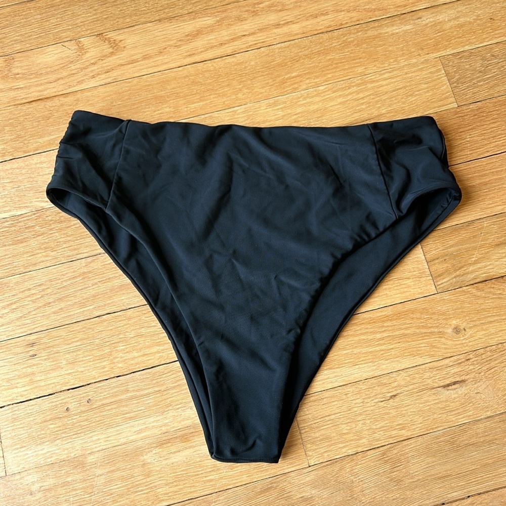 Super High Waist Black Bikini Bottoms